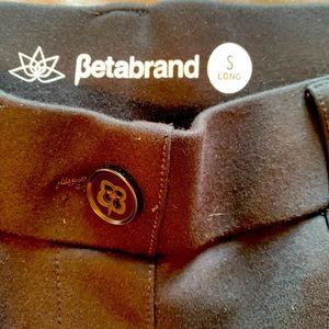 Betabrand Dress Pant Yoga Pants, Straight Leg, Black